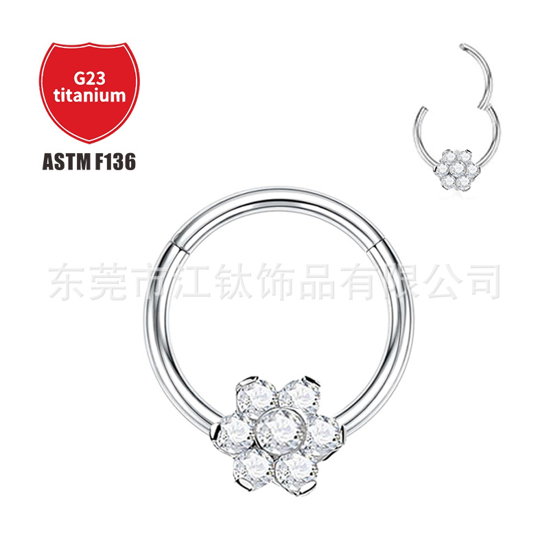 Pointed titanium steel lip stud product view