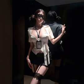 晚织禾  情趣内衣性感小胸调情秘书制服纯欲qqny诱惑睡衣包臀套装