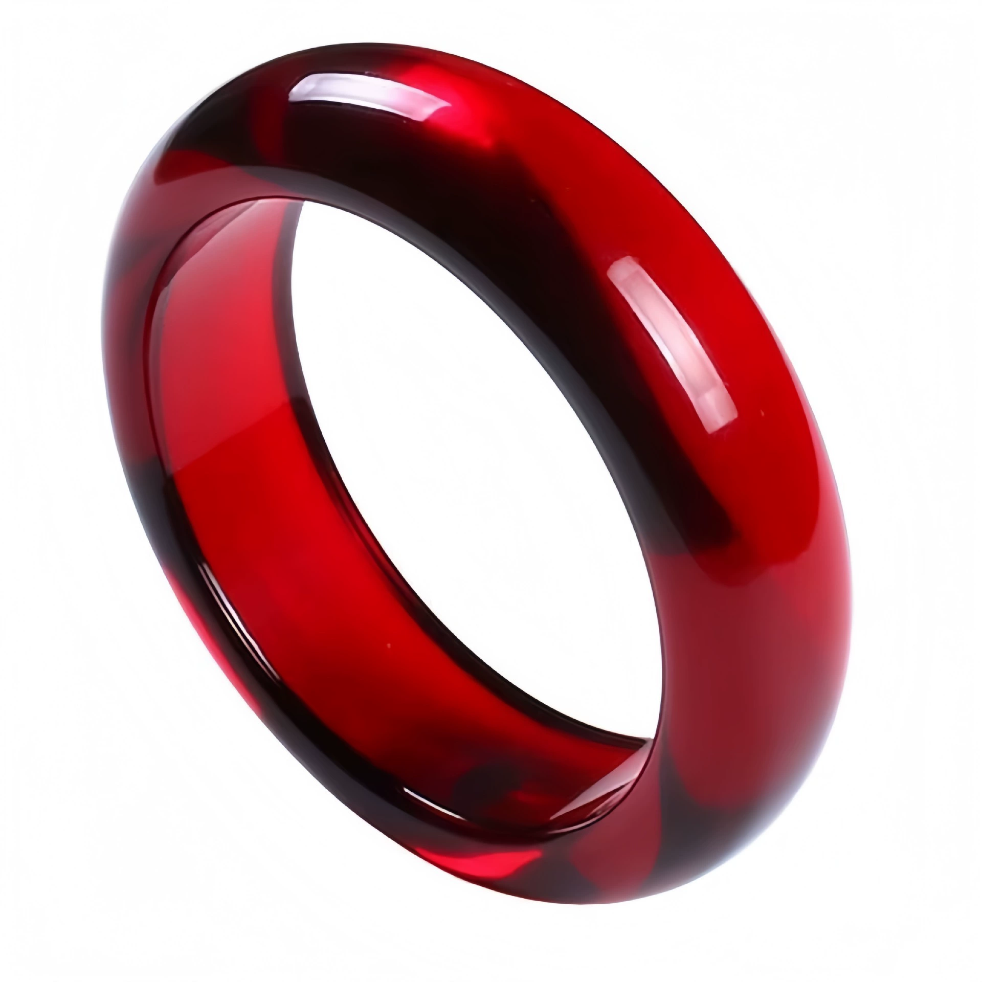 Красный женский браслет из воскаагатa (wax agate)