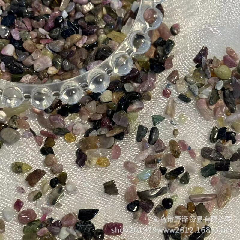 Autumn and Winter Black Pink purple natural gravel Diy art garbage Journal Gumei manicure niche flow hemp fish tank decorative material
