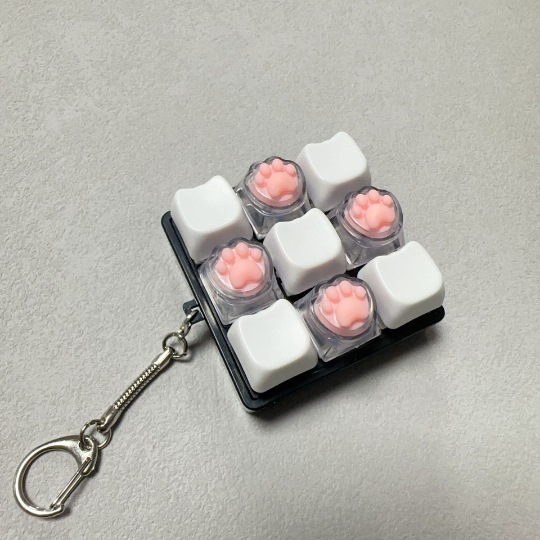 Nine-key black shell (white cat + transparent cat claws)