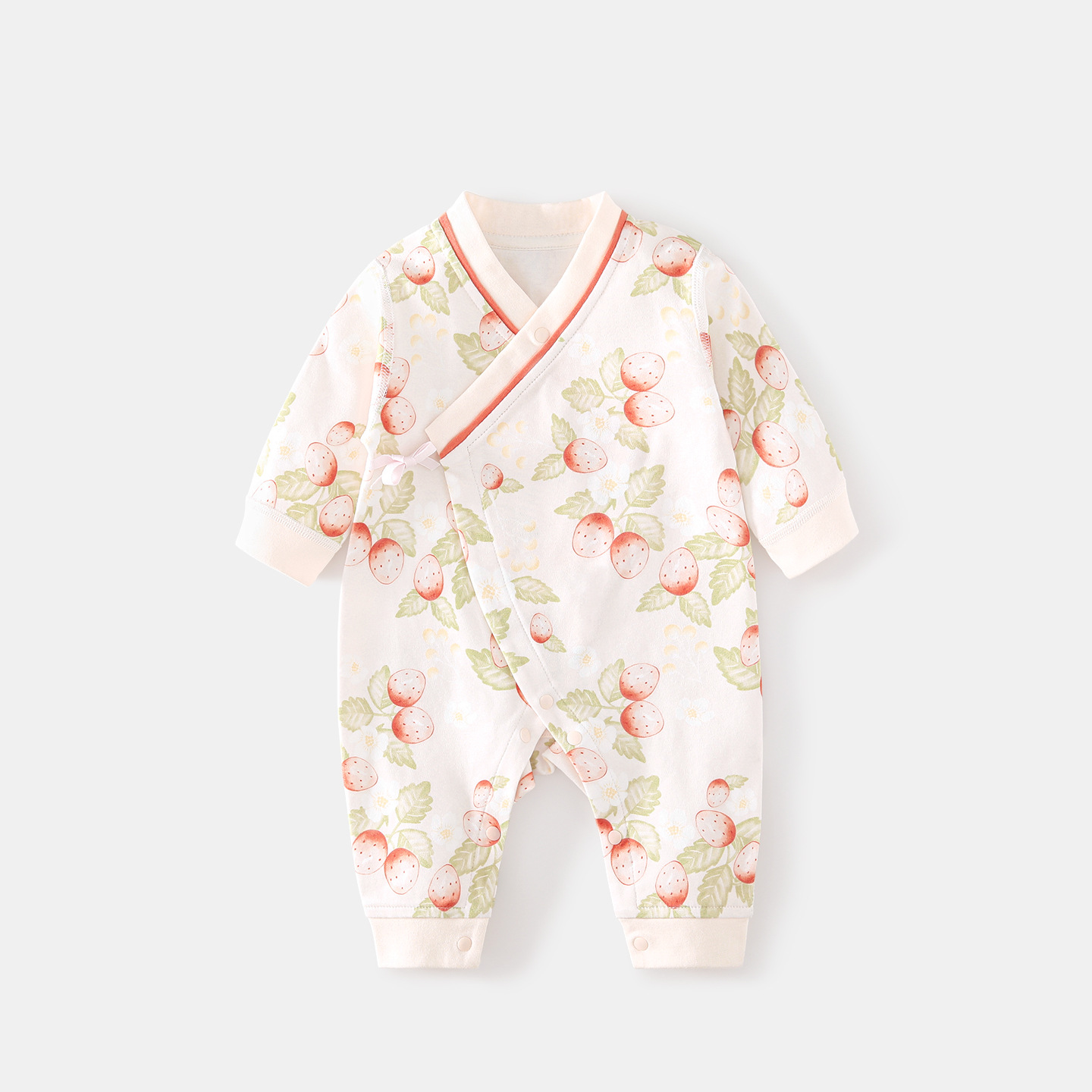 Ropa de bebé primavera y otoño 0 algodón puro marzo monje delgado fondo de otoño camiseta de bebé camiseta