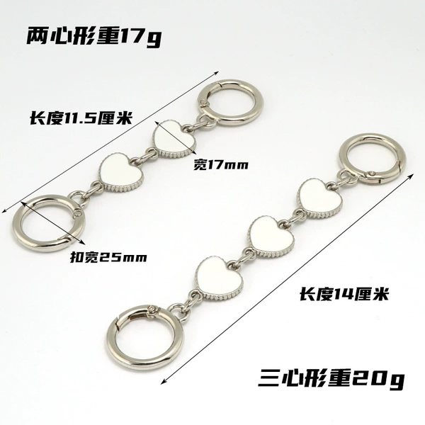Heart -shaped silver white