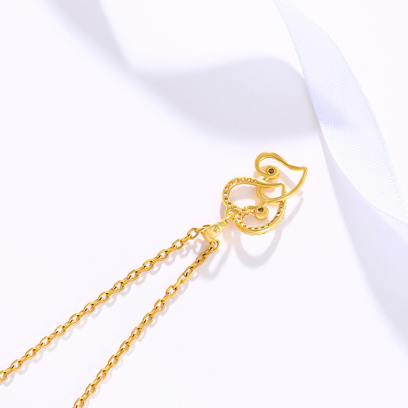 Joyería Xuping moda japonesa y coreana colgante en forma de corazón nicho de diseño de joyería al por mayor collar de amor femenino colgante