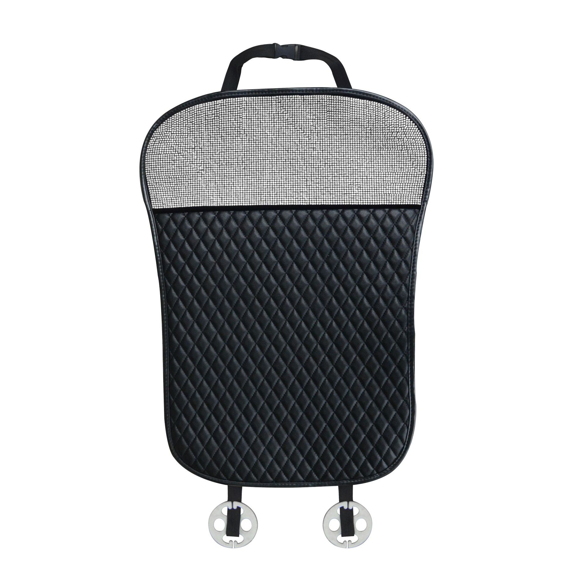 Universal – Seat cushion, seat cover Cushion Leather Rhinestone - white-diamond-leather-single-small-waist