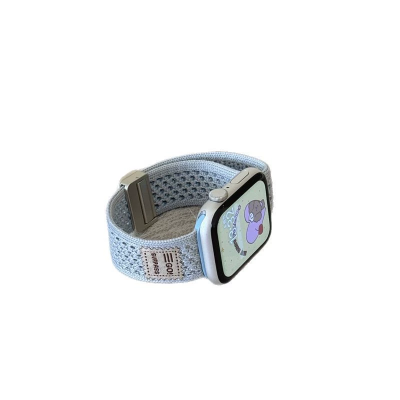 Нейлоновая плетёная петля магнитный всасывание подходит для iwatchs10 Apple watch ремешок S9 элитный applewatch8SE