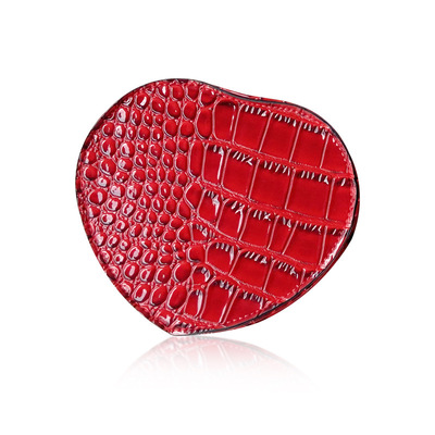 廣州外貿女包2021春夏韓版鳄魚紋心形鏈條糖果色小方包包單肩斜跨