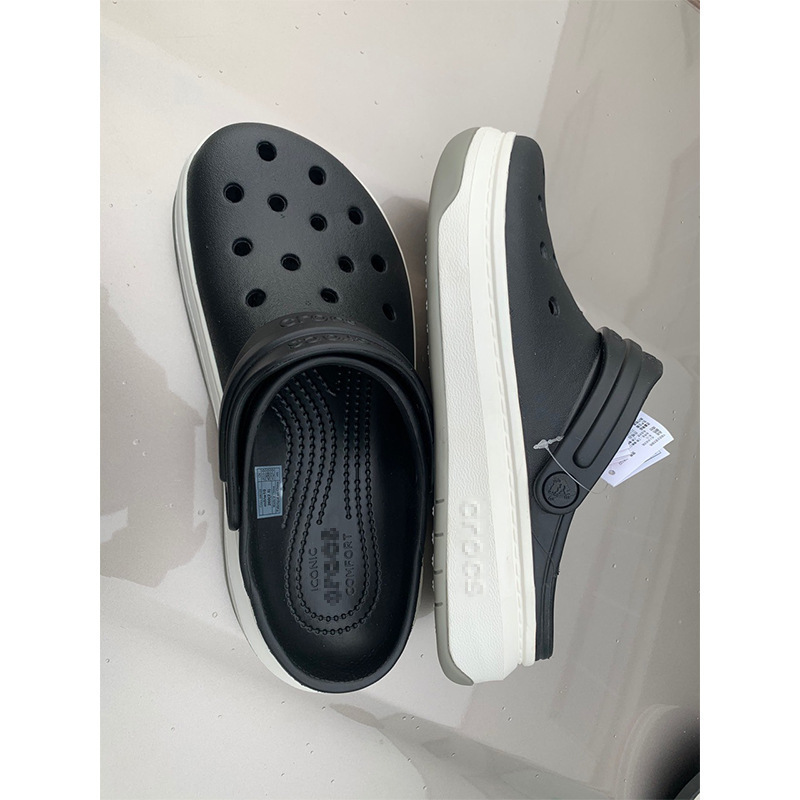 2023 Summer New Full-Cover Clog Shoes with Hidden Heel for Couples, Casual Slip-On Sandals
