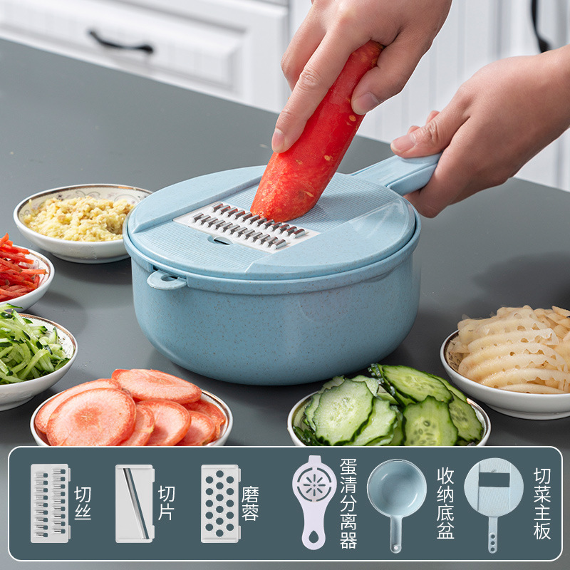 Multifunctional vegetable cutter household kitchen wiper shredder