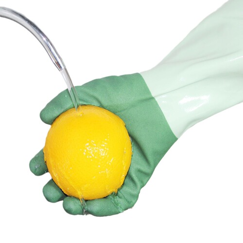 Housework gloves plastic leather latex beef tendon color waterproof kitchen cleaning dishes washing dishes home laundry work women