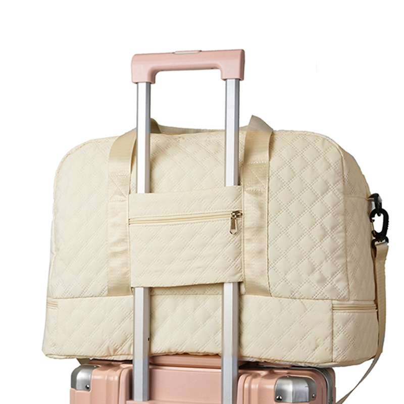 Bolsa de viaje impermeable de gran capacidad para viajes de negocios, bolsa de almacenamiento con barra de tracción, bolsa de equipaje de mano, bolsa de mudanza