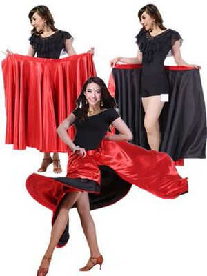 Bullfighting cloak Latin children Spain Paso Doble clothing gules Big swing skirt costume Exercise Skirt adult