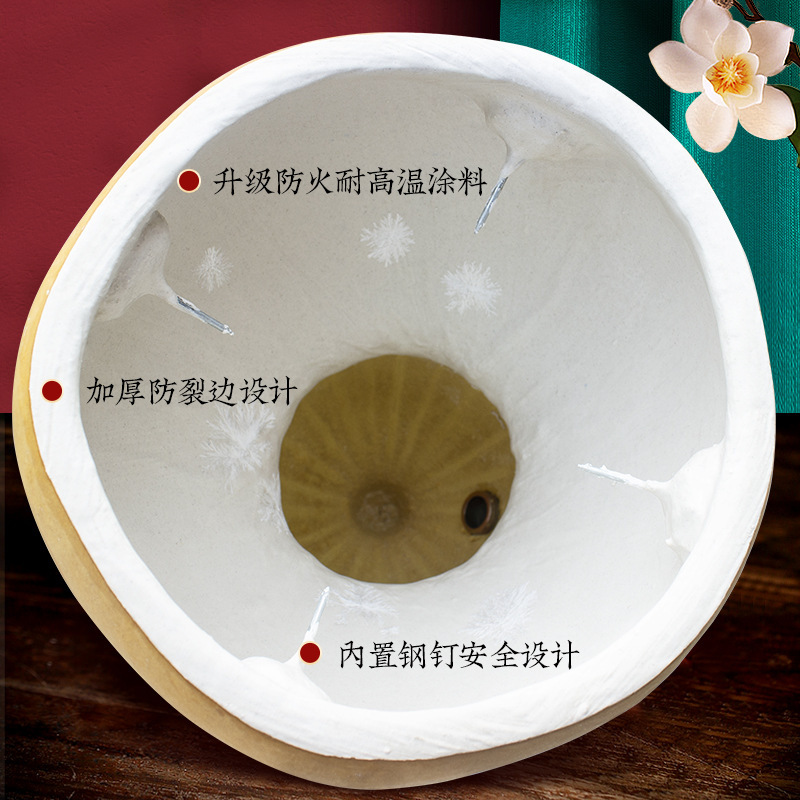 卸売の葫芦灸、無料刻印、腰・腹部・お腹用、排煙管と断熱機能付き、葫芦灸器、一件代発送|undefined