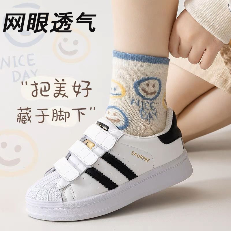 Children's thin summer breathable cartoon socks girl's