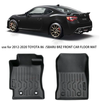 Suitable for 19-22-25 Subaru Ayaqaltılar (Kovriklər) - 12-20-toyota-86subaru-brz-zc6-main-and-passenger-floor-mats-2-pieces-black