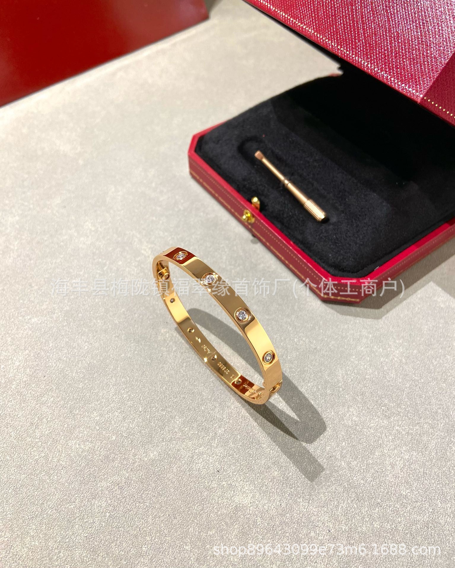 Rose gold ten diamonds---wide version