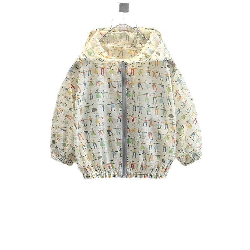 8002 ropa de protección solar para niños ropa de verano 2025 verano nuevo estilo niño ligero con capucha al aire libre top protección UV image 5