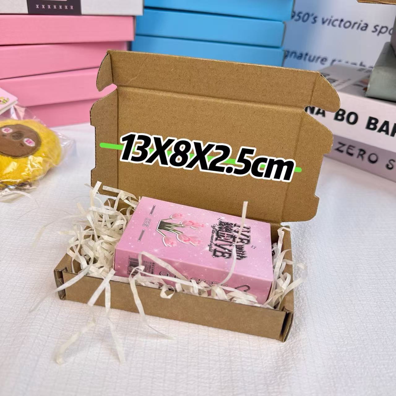 Tarjeta de tarjeta Kraft Aircraft Box tarjeta pequeña caja de embalaje avanzada caja de entrega grande caja de regalo rectangular caja de papel