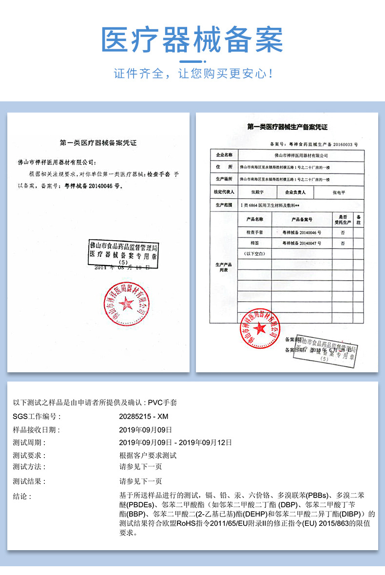 一次性pvc手套蓝色