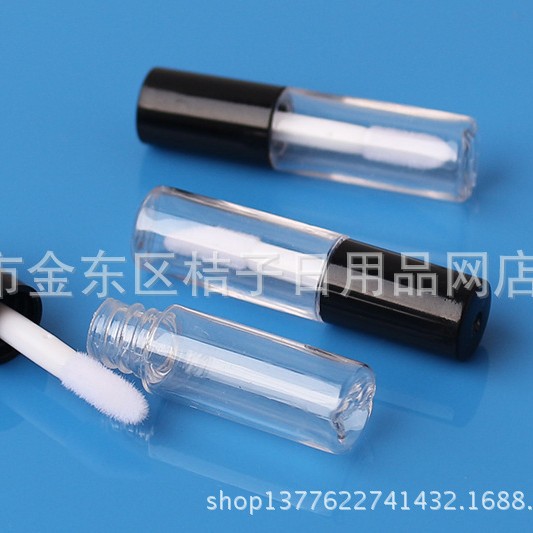 1.2ML小唇彩管唇油管迷试用装小瓶唇釉眼影分装管黑盖lip gloss