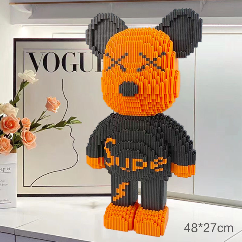 Nuevo oso de bloques de construcción de gran tamaño de 50cm compatible con bloques de construcción de Lego juguete de pellets ensamblado niño regalo de cumpleaños para niña