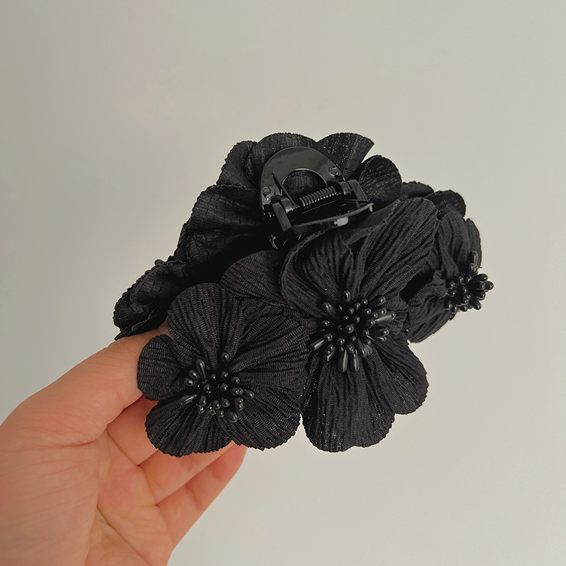 European And American Retro Simplicity Three-Dimensional Flower Elegant Hair Clip 2024 New Bow Hair Accessories Hairpin Ponytail Grabbing Clip display picture 10