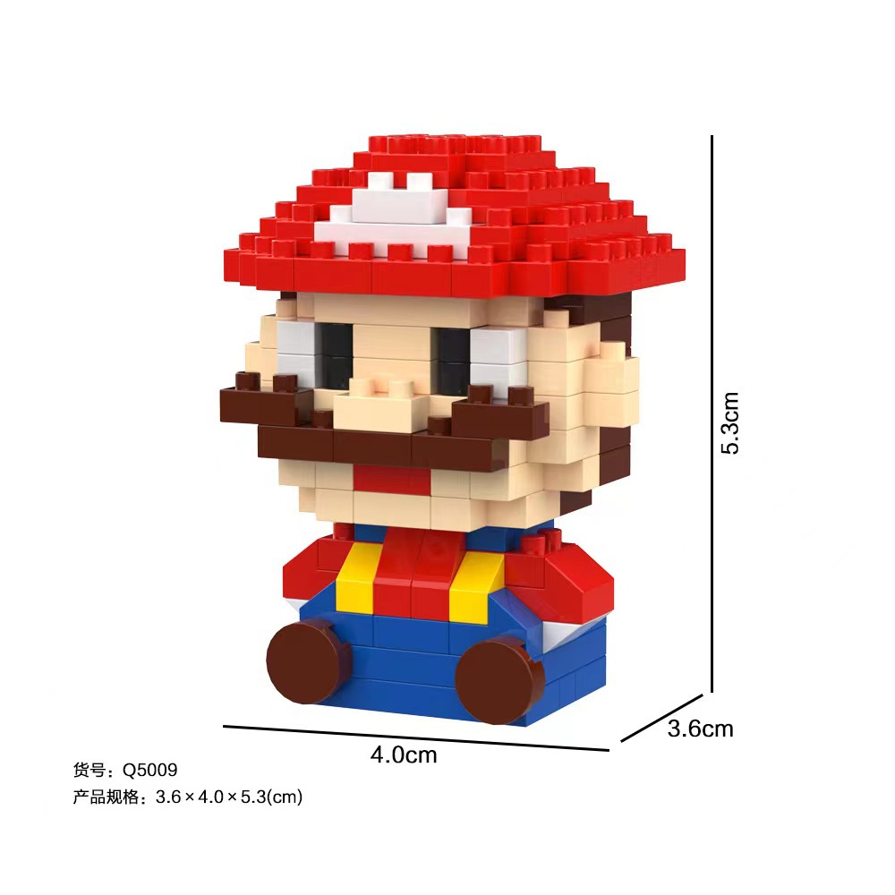 Cross-Border Micro Particle Building Blocks Children's Cartoon Character Educational Assembly Blocks Blind Box Stress Relief Toy Figure Wholesale