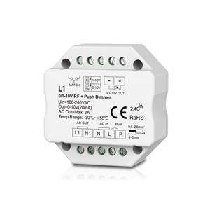 Zigbee+ Push 2.4g Rf Remote Control or Ac ⾃ Reset Switch Dimming 0/1-10V Dimmer L1