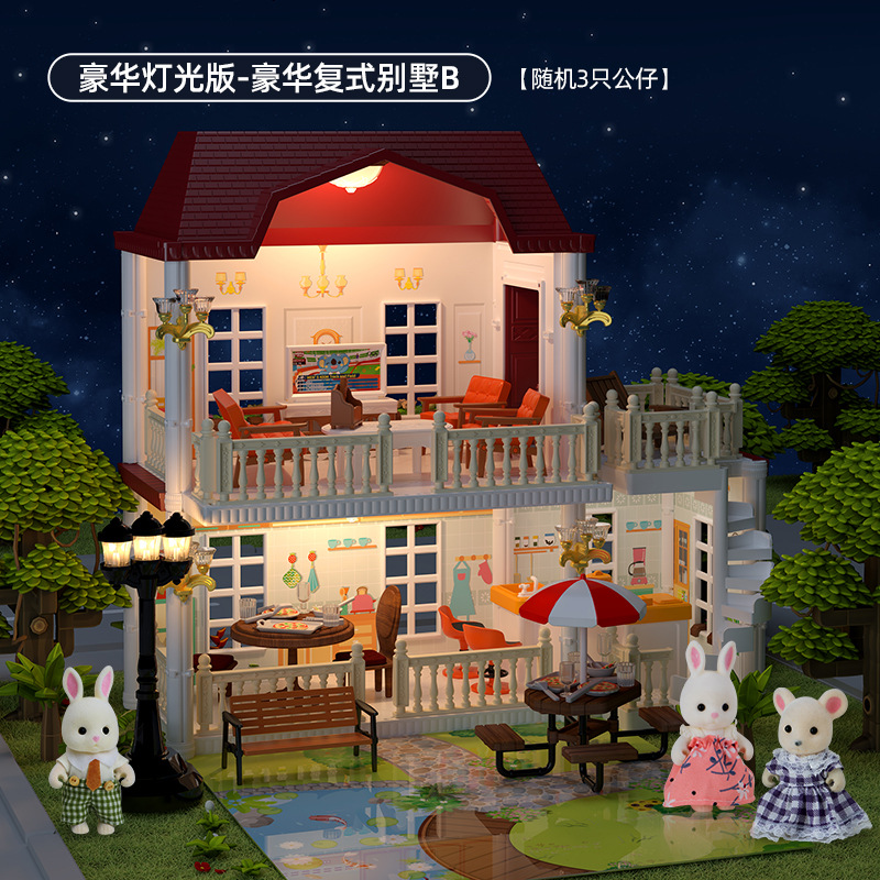 Kaola diario Casa de juego para niños juguete niña princesa Castillo Villa Casa Regalo de Cumpleaños niña casa de muñecas