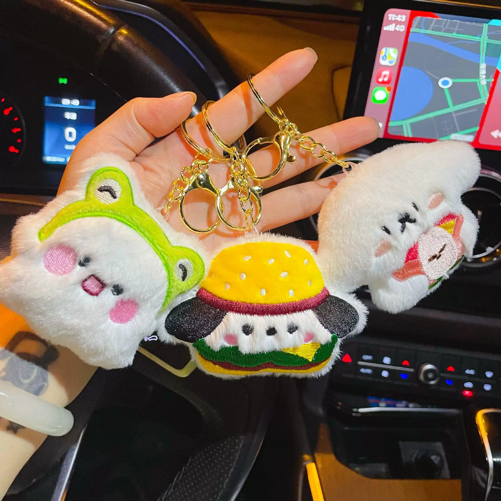 Cartoon plush pendant, bag, pack, keychain, accessory, frog