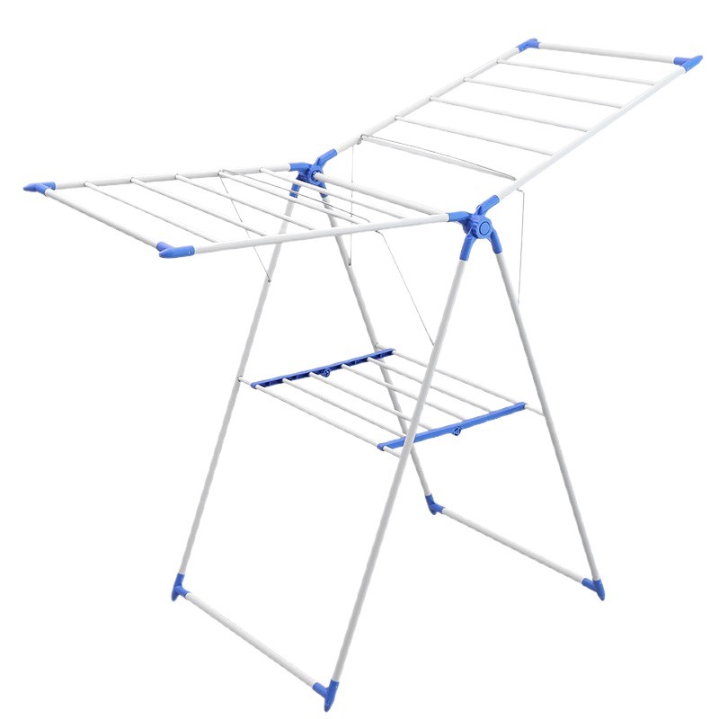 Fábrica al por mayor percha de aire plegable sin instalación balcón percha de ropa para bebés percha de aire tipo suelo percha de aire