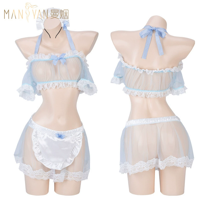 Маньян Sexy белье сексуальное с открытой шеи, прозрачный разрез, костюм в стиле униформы, цельный комплект 8603