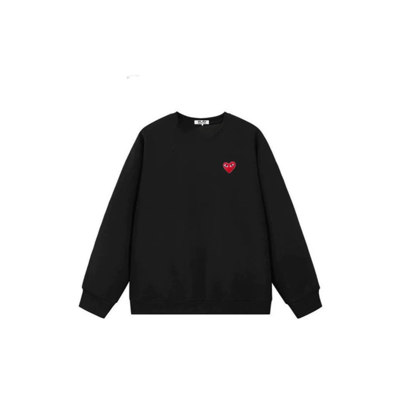Cross-border e-commerce, Japanese trendy brand, Rei Kawakubo HEYPLAY, men's and women's embroidered heart-patterned crew-neck casual long-sleeve sweatshirts