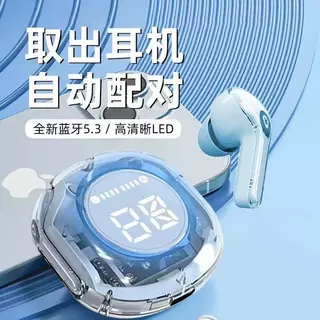 跨境热销air39透明款蓝牙耳机HK6运动耳机T8高清数显源头工厂现货