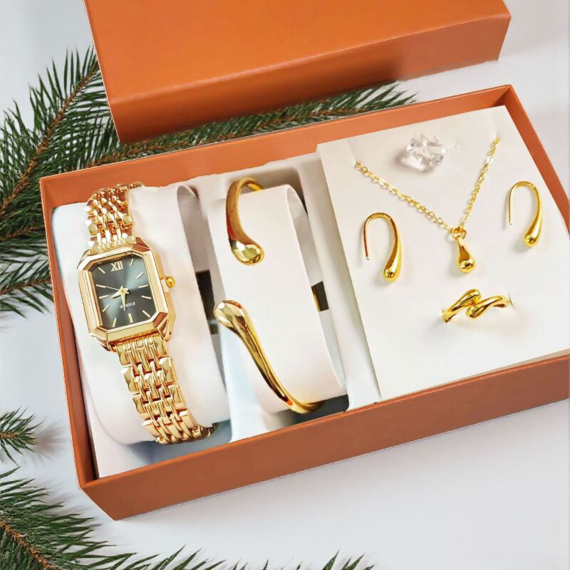 Women's Fashion Watch Jewelry Set, Jewelry Bracelet, Necklace, Wristwatch, Women's Watch Gift, Wristwatch Women Women's Fashion Watch Jewelry Set, Jewelry Bracelet, Necklace, Wristwatch, Women's Watch Gift, Wristwatch Women