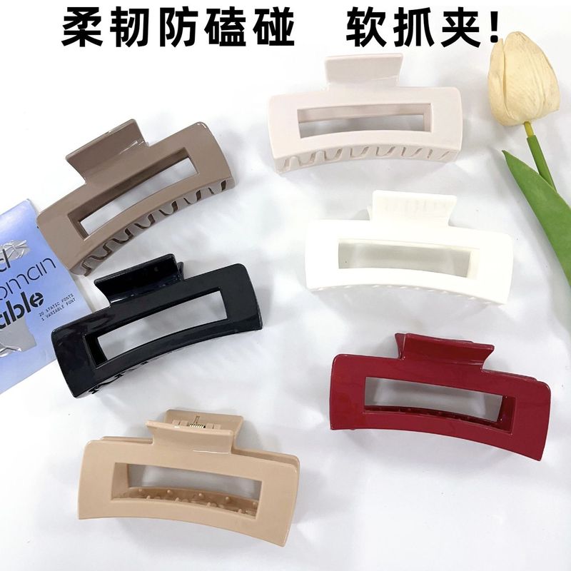 网红硅胶鲨鱼夹头发抓夹女高级感2025新款发夹后脑勺大号夹子头饰|undefined