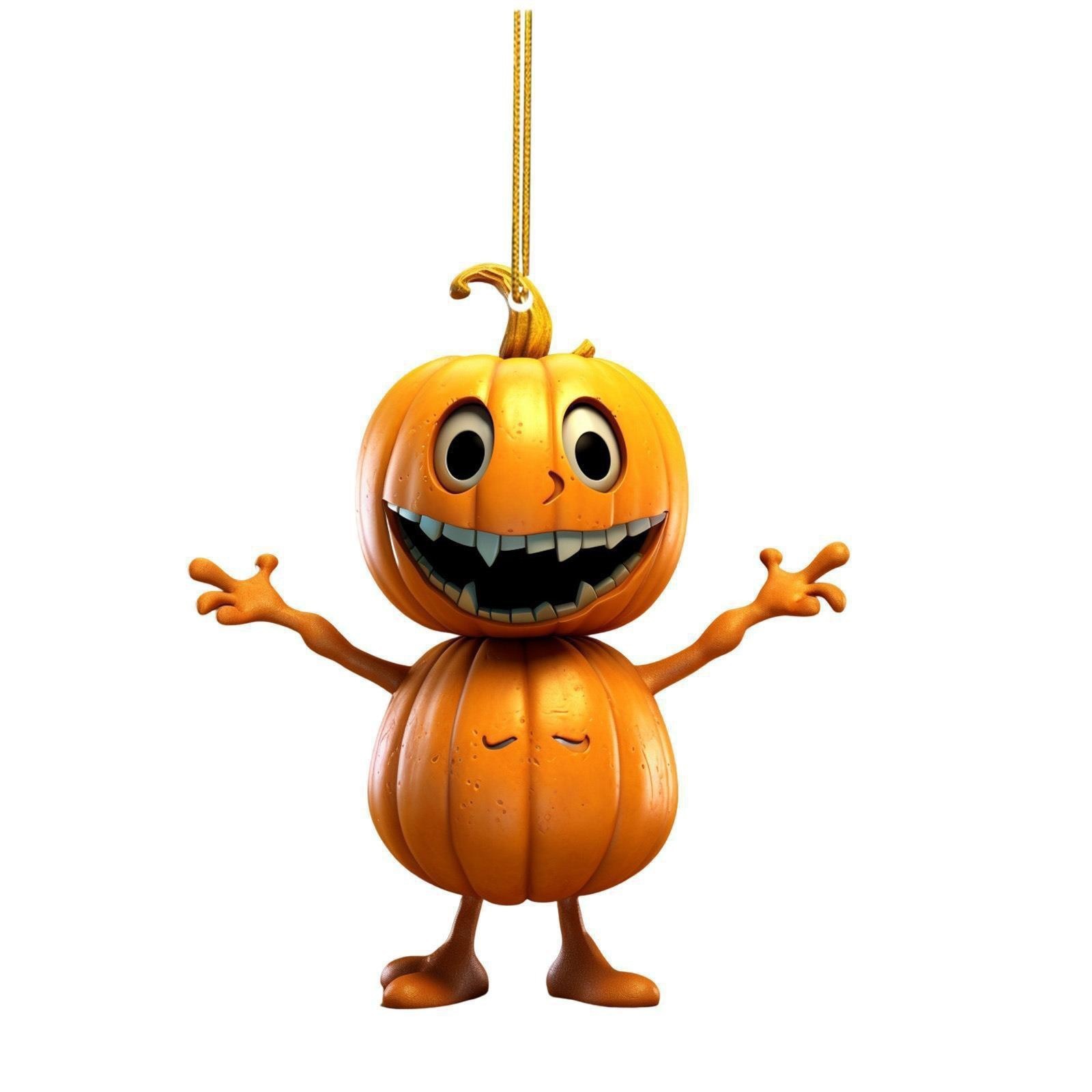 Halloween transfronterizo acrílico calabaza colgante transfronterizo espejo retrovisor colgante remolque de automóvil de vacaciones