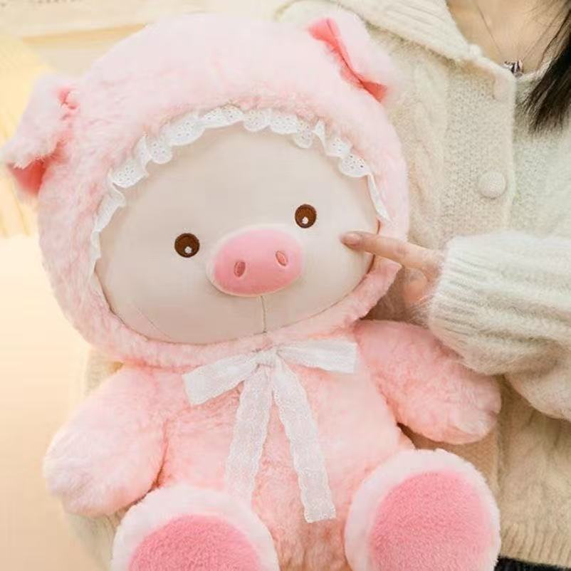 돼지 인형 30cm / 30- 40cm 왼쪽 및 오른쪽 단일 가격 색상 무작위