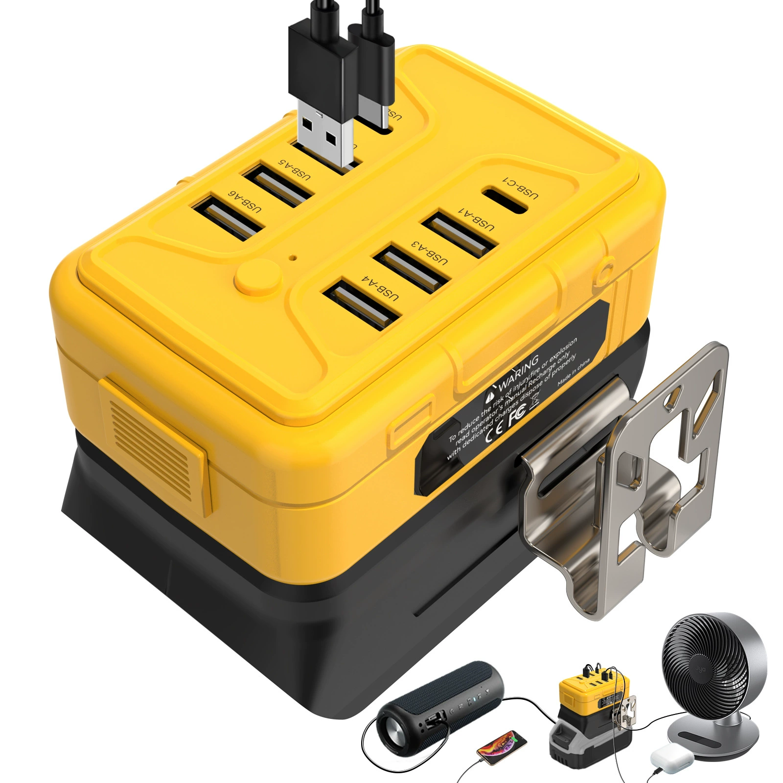 Подходящий зарядник-питатель для батареи инвертора DEWALT Milvoge C-порт быстрой зарядки переносной