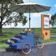 European-style donkey three-wheeled stall dining car mobile snack car float stall car shopping mall hotel beverage sales car