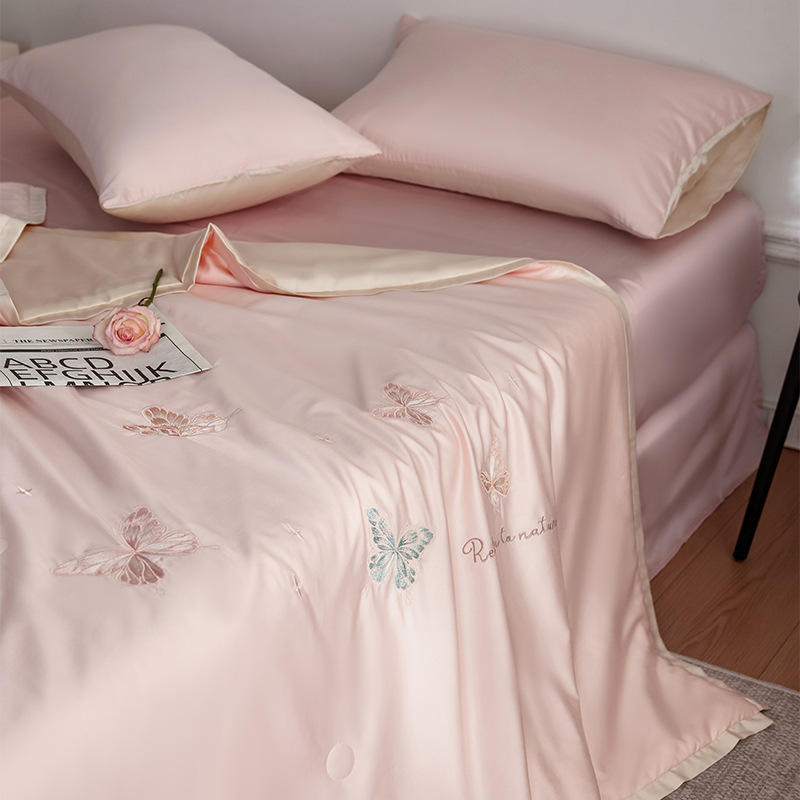 Verano Lessel Tensit edredón de verano de cuatro piezas 2025 nuevo estilo de lujo ligero ropa de cama de alta calidad edredón fresco de verano