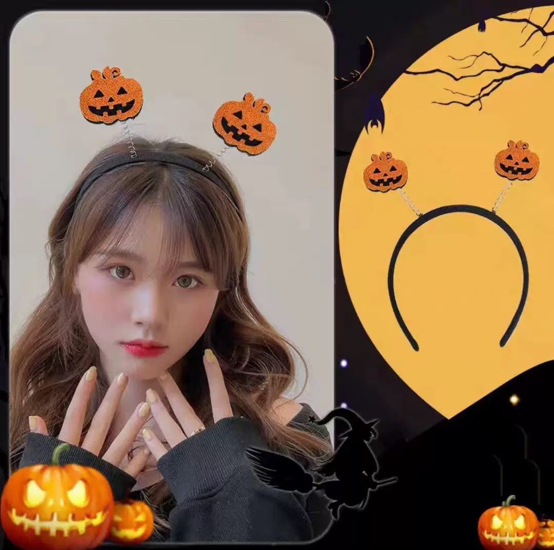 Halloween transfronterizo anillo de cabello personalidad extraña calabaza de alto nivel accesorios accesorios de vestir joyas especiales de cabello
