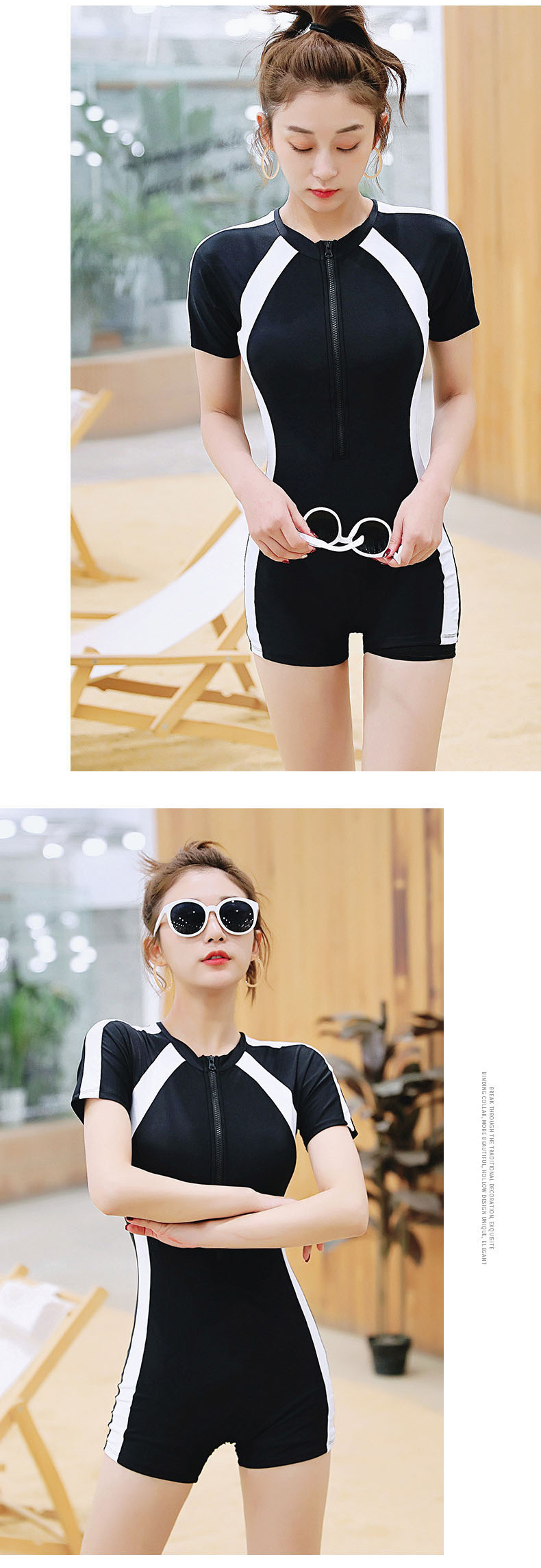 Women's One-piece Swimsuit Slimming Conservative Tummy Control_voghion.com