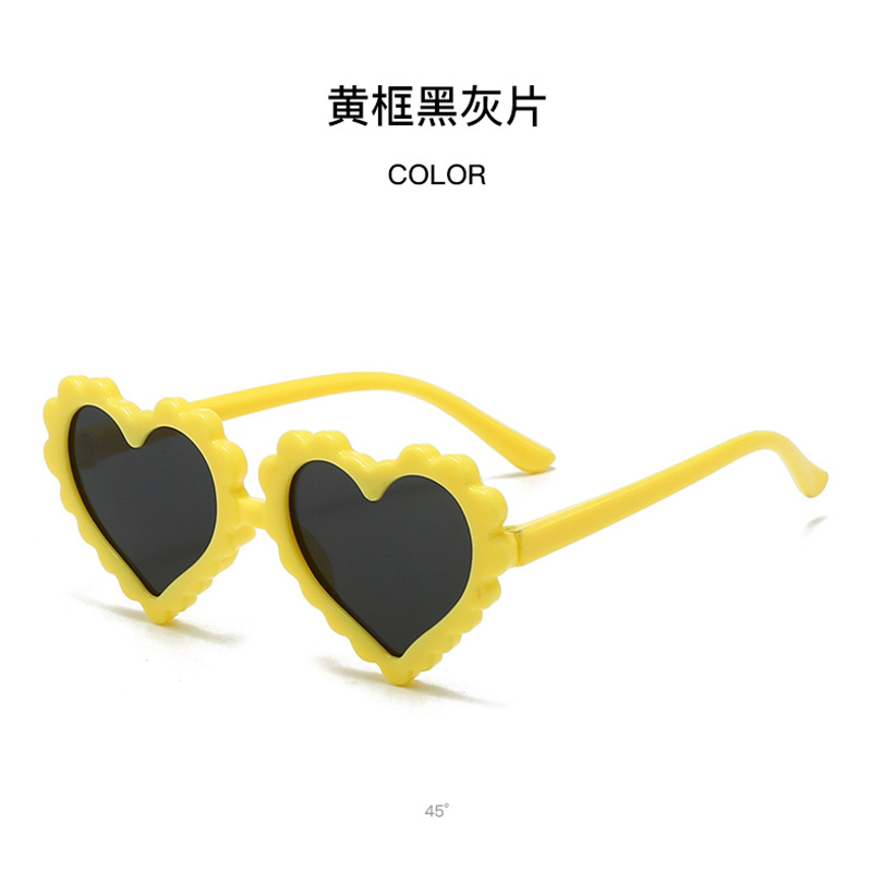 Gafas de Sol Infantiles en Forma de Corazón con Protección UV400 para Protección Solar y Viajes