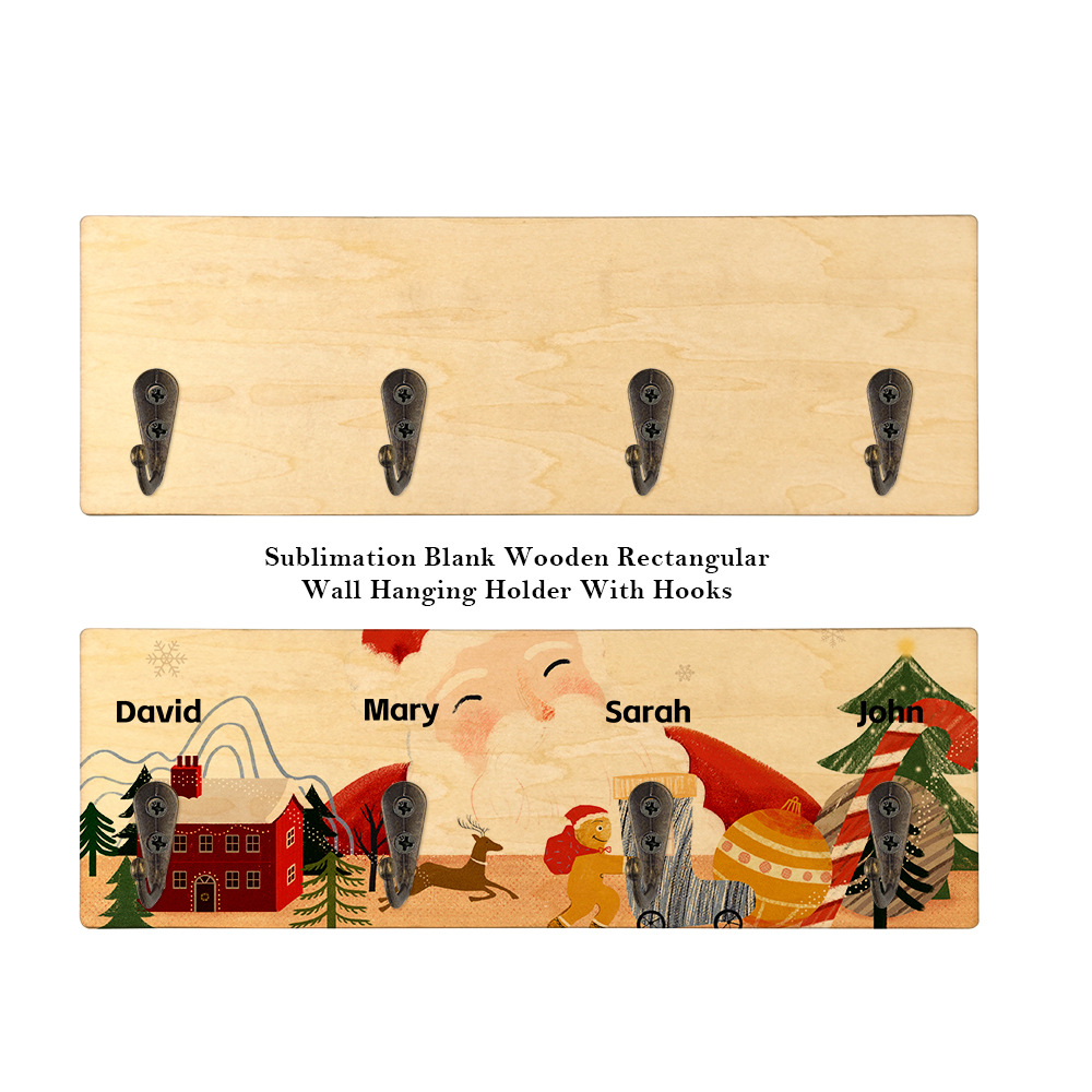 Transferencia térmica de nuevo producto de sublimación térmica simple porta-claves de madera