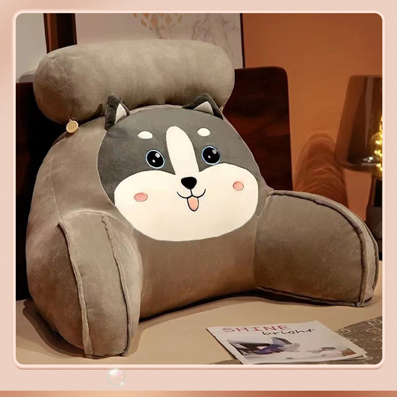 Almohada de noche bolsa suave cojín grande de dibujos animados almohada sofá invierno cintura soporte cojín lindo almohada extraíble y lavable al por mayor