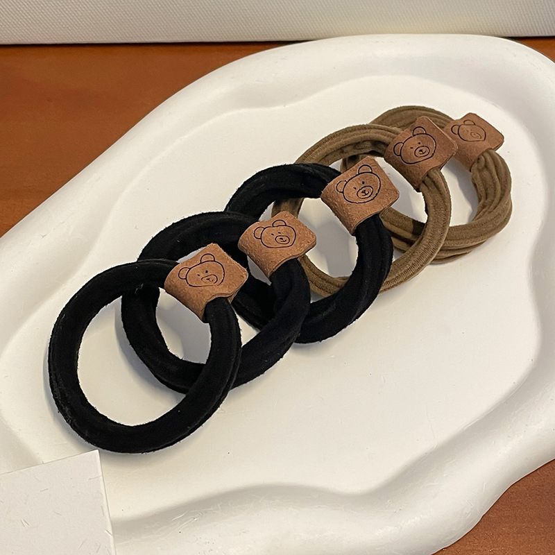 Cuerda para el cabello que no deja marcas de alta elasticidad, cuerda para la cabeza de mujer, lazo para el cabello de oso simple y lindo, accesorios para el cabello de cola de caballo alta, sombreros nuevos 2025