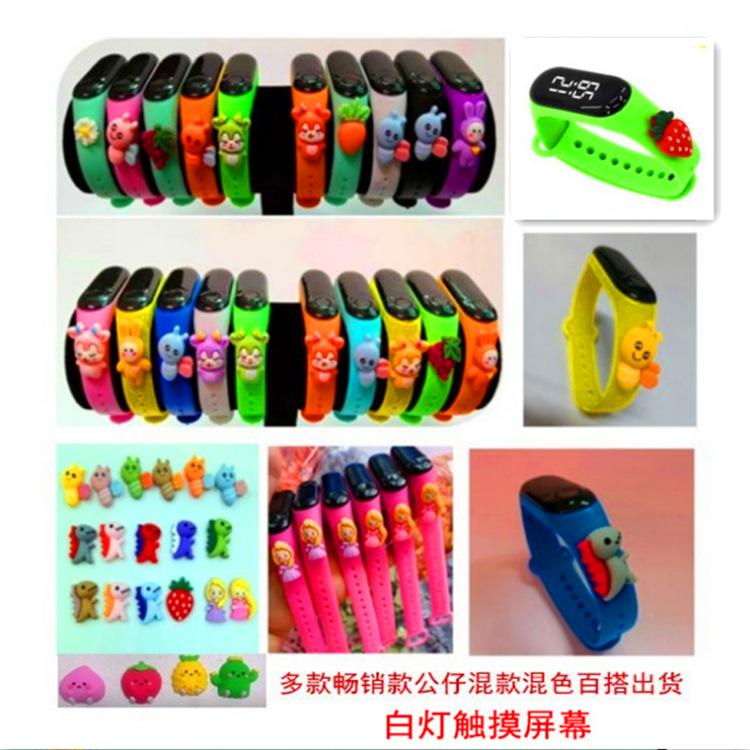 Wholesale New Export Gifts Led Digital Bracelet Watch Anime Cartoon Doll Touch Screen Led Watch