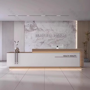 Modern Simple Company Front Desk Reception Desk Sales Department Hall Hotel Bar Hotel Health Center Cashier Counter