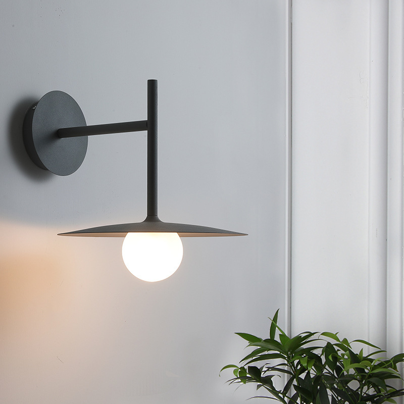 Decoración moderna cabecera de cama pared minimalista creativa estudio lámpara de pared faro de personalidad nórdica cama de sala de estar postmoderna